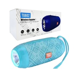 T&G PORTABLE BLUETOOTH SPEAKER TG-602 TF/USB/FM/HANDSFREE/AUX/FLASHLIGHT SKY BLUE T&G PORTABLE BLUETOOTH SPEAKER TG-602 TF/USB/FM/HANDSFREE/AUX/FLASHLIGHT SKY BLUE